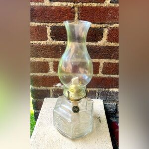 Never used 1960’s Vintage Lamplight Farms ,Glass Oil Lamp